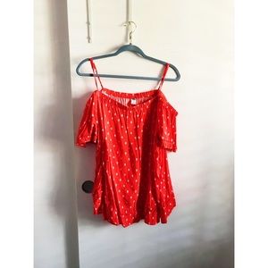 Off the shoulder top with straps